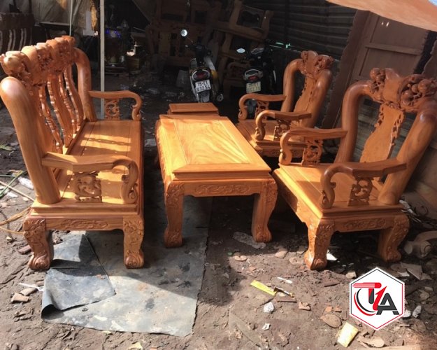 bàn ghế gỗ phòng khách giá 30 triệu