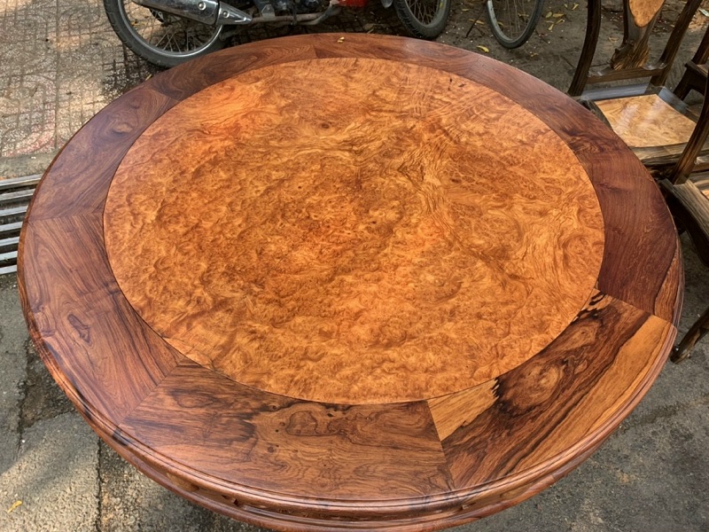 bàn tròn gỗ cẩm lai