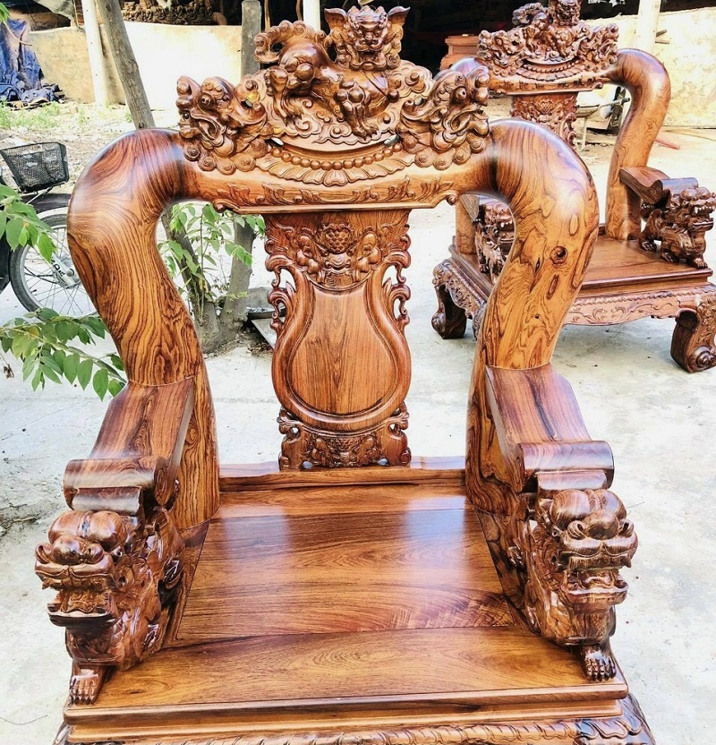 bộ bàn ghế gỗ cẩm lai tay 16