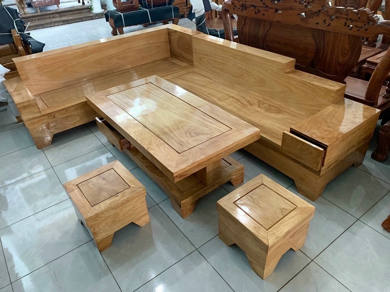 kích thước bàn ghế gỗ nguyên khối